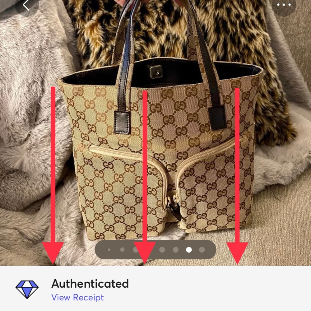 SOLD Authentic Gucci Monogram Hand Bag - Picture 3 of 14